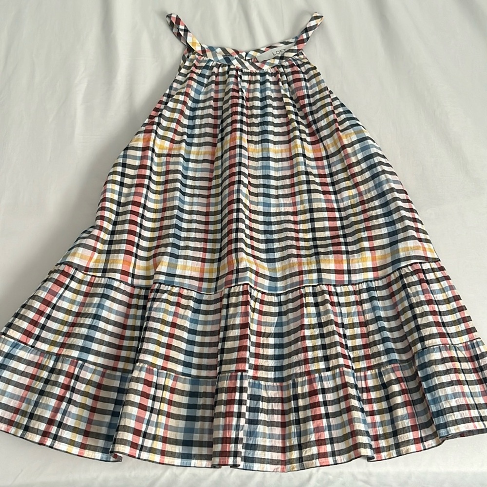 Loft plaid babydoll tank - size M